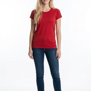 lululemon swiftly  Red Short Sleeve Crew Tee
